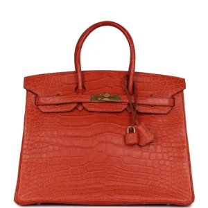 Hermès Birkin Sanguine Matte Alligator - Mirror Quality Replicas