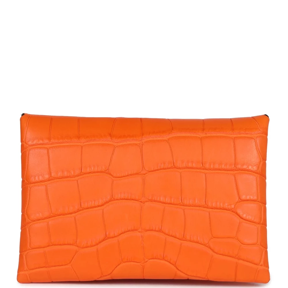 Hermès Calvi Card Holder Orange Minium Alligator – Best Replica - Premium Alternative