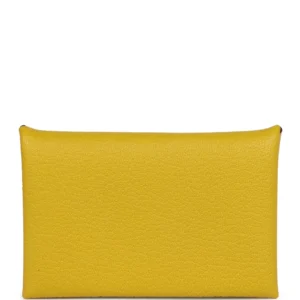 Hermès Calvi Card Holder Verso Cumin Orange - Mirror Quality Replicas