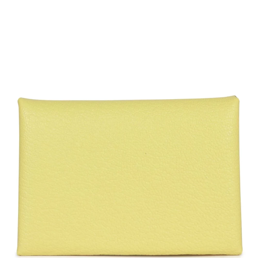 Hermès Calvi Duo Card Holder Limoncello Chevre – Artisan-Grade Dupes - Premium Alternative