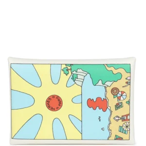 Hermès Calvi Duo Card Holder White Multicolor - Premium Replica