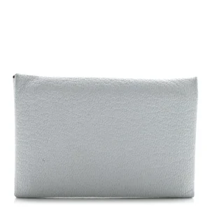 Hermès Chevre Mysore Calvi Card Case Bleu Brume - High-End Inspired