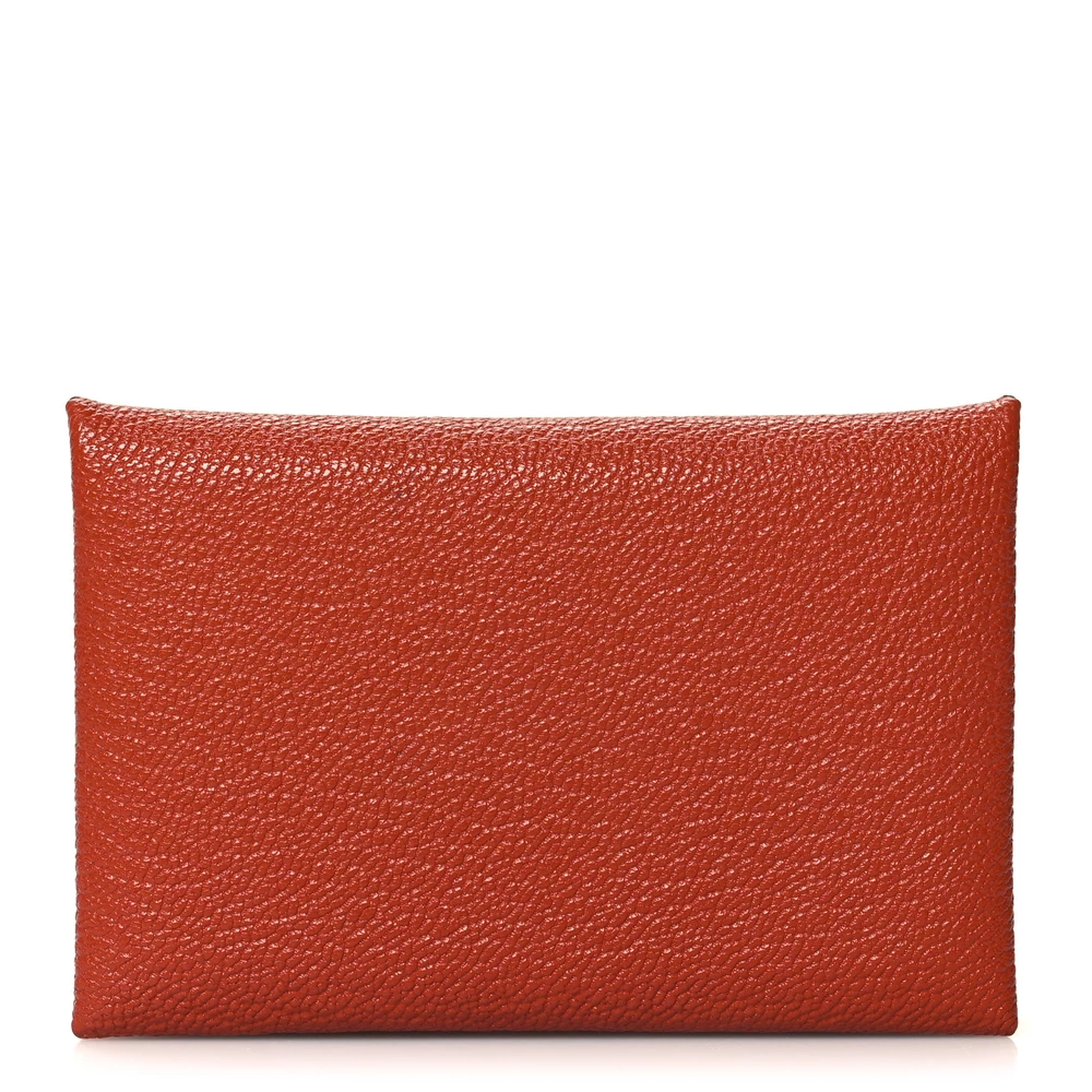 Hermès Chevre Mysore Calvi Card Case Cuivre – Premium Replica - Designer Inspired Luxury Bag