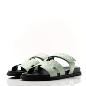 Hermès Chypre Sandals Vert d’Eau - 1:1 Replica | Top Tier