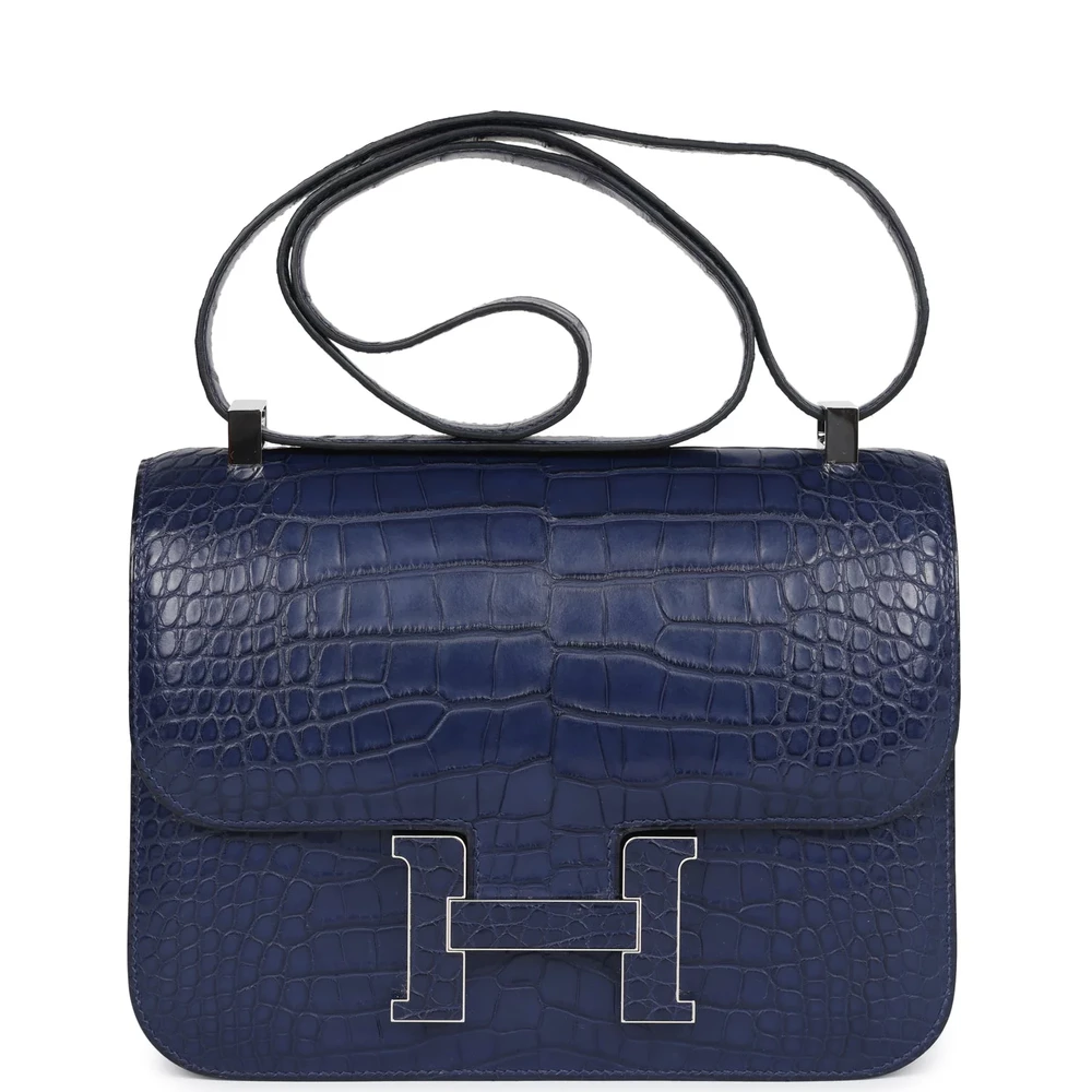 Hermès Constance 24 Bleu Saphir Alligator – Mirror Quality Replicas - Premium Alternative