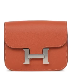 Hermès Constance Slim Wallet Brique Evercolor - High-End Inspired