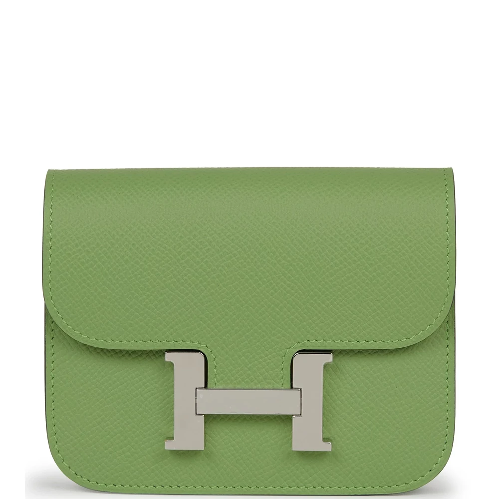 Hermès Constance Slim Wallet Vert Criquet – Mirror Quality Replicas - Premium Alternative