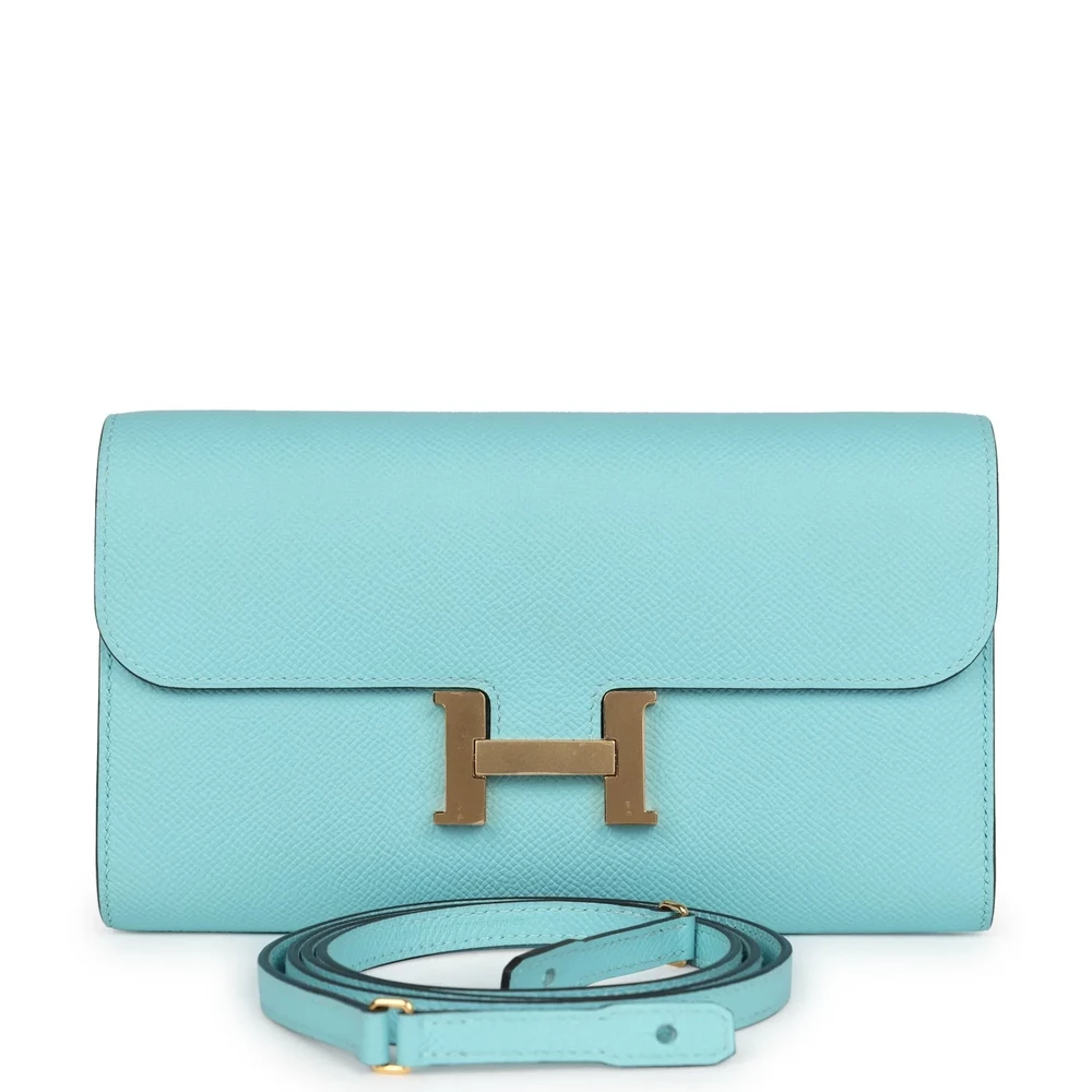 Hermès Constance Wallet To Go Bleu Atoll Epsom – Mirror Quality Replicas - Designer Inspired Luxury Bag