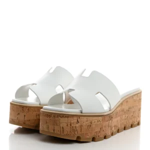 Hermès Cork Eze 30 Sandals White - 1:1 Replica | Top Quality