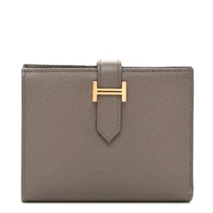 Hermès Epsom Bearn Compact Wallet Etain - 1:1 Replica