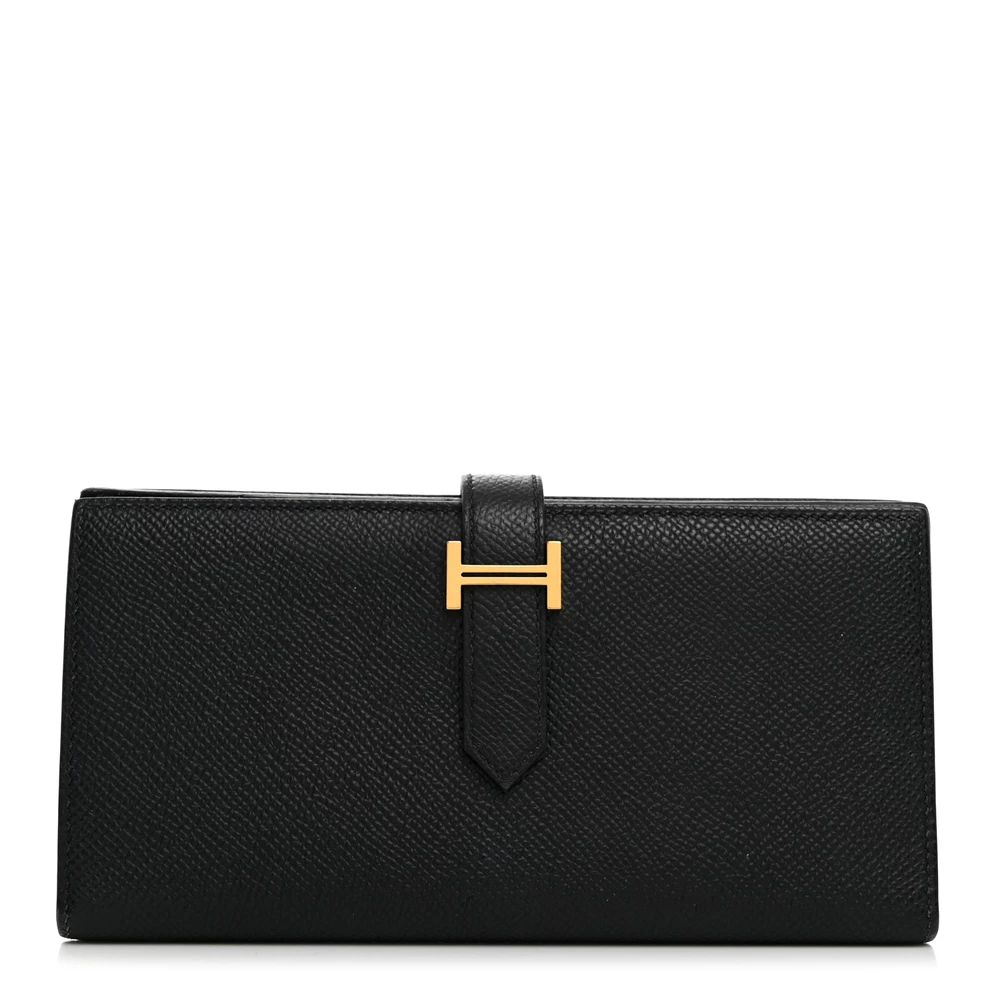 Hermès Epsom Bearn Gusset Wallet Black – Best Replica - Premium Alternative
