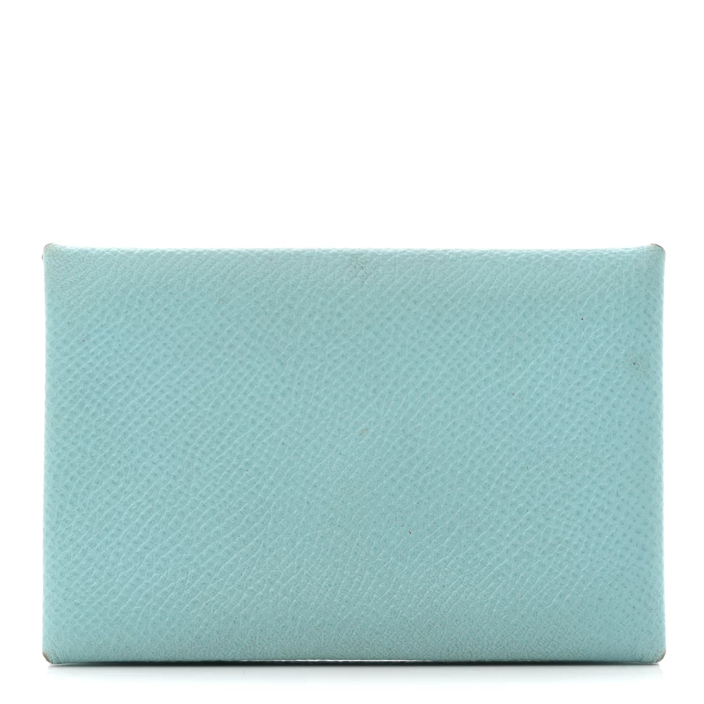 Hermès Epsom Calvi Card Case Bleu Atoll – Mirror Quality Replicas - Premium Alternative Bag