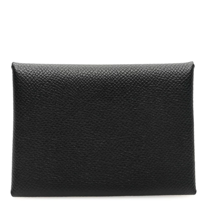 Hermès Epsom Calvi Duo Card Case Black Replica