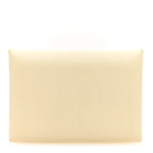 Hermès Epsom Calvi Duo Card Case Craie - Premium Replica