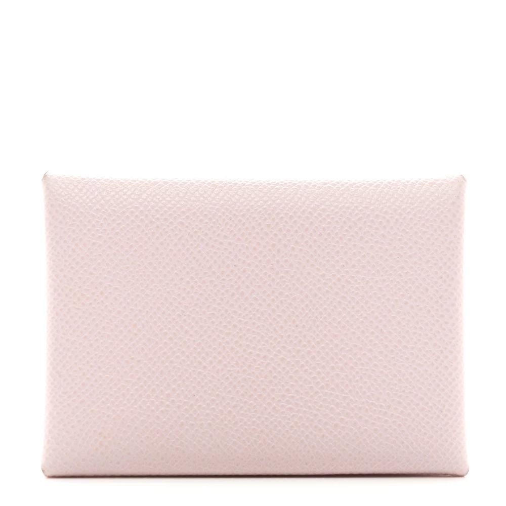Hermès Epsom Calvi Duo Card Case Mauve Pale – Mirror Quality Replicas - Designer Inspired Luxury Bag