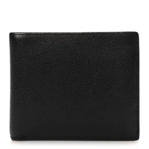 Hermès Epsom Citizen Twill Compact Wallet Black - High-End Inspired