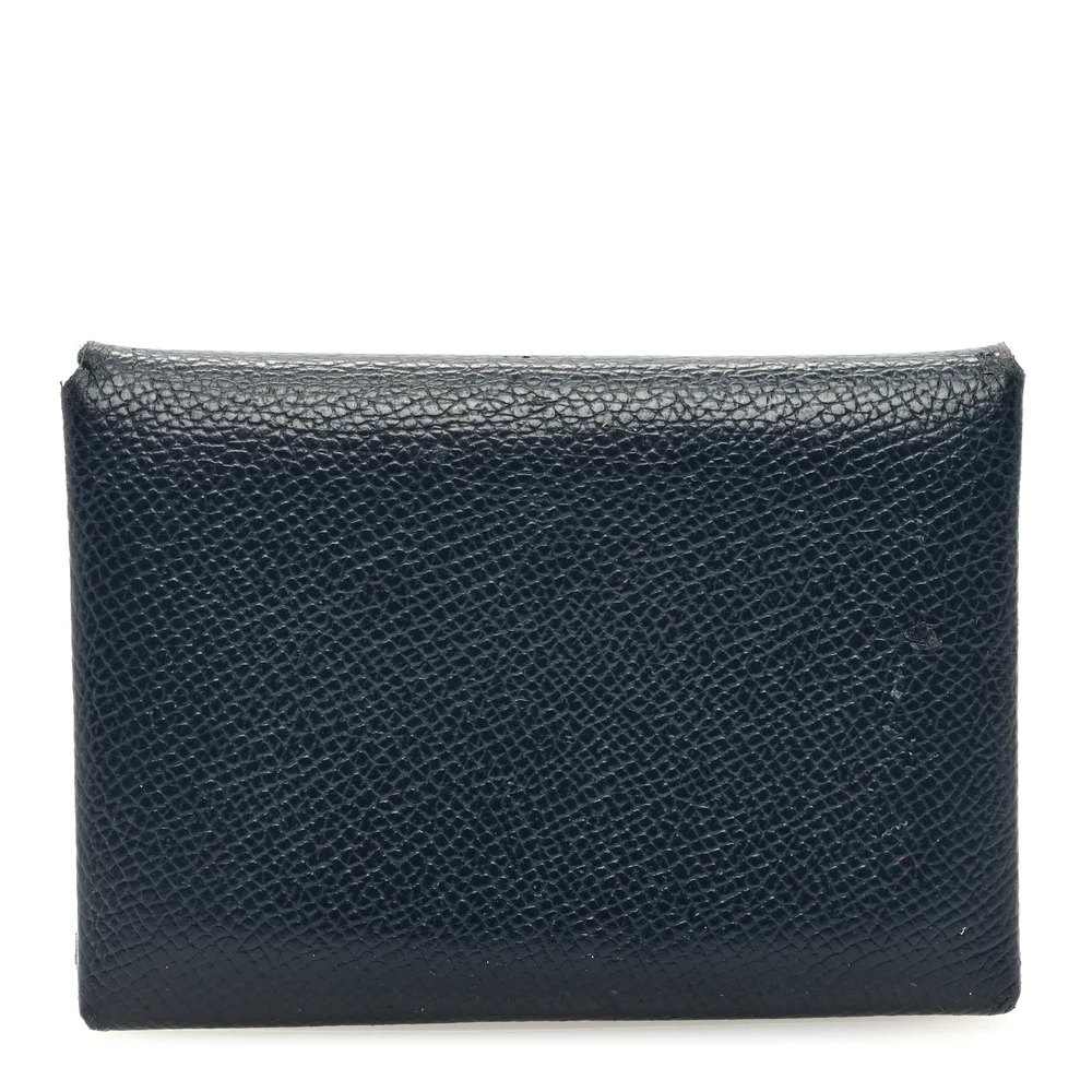 Hermès Epsom Duo Calvi Card Case Bleu Indigo – Best Replica - Designer Inspired Luxury Bag