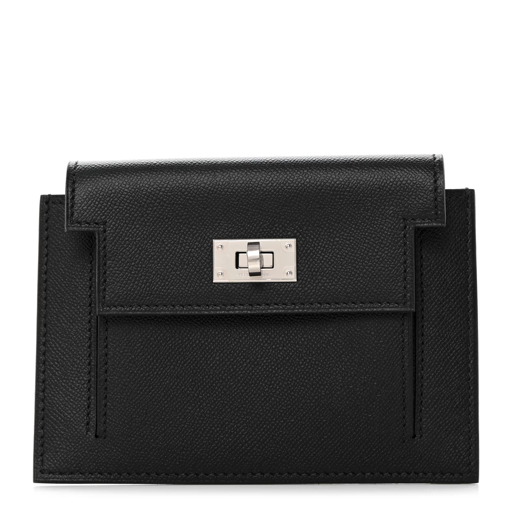 Hermès Epsom Kelly Compact Wallet Black – Premium Replica - Premium Alternative Bag