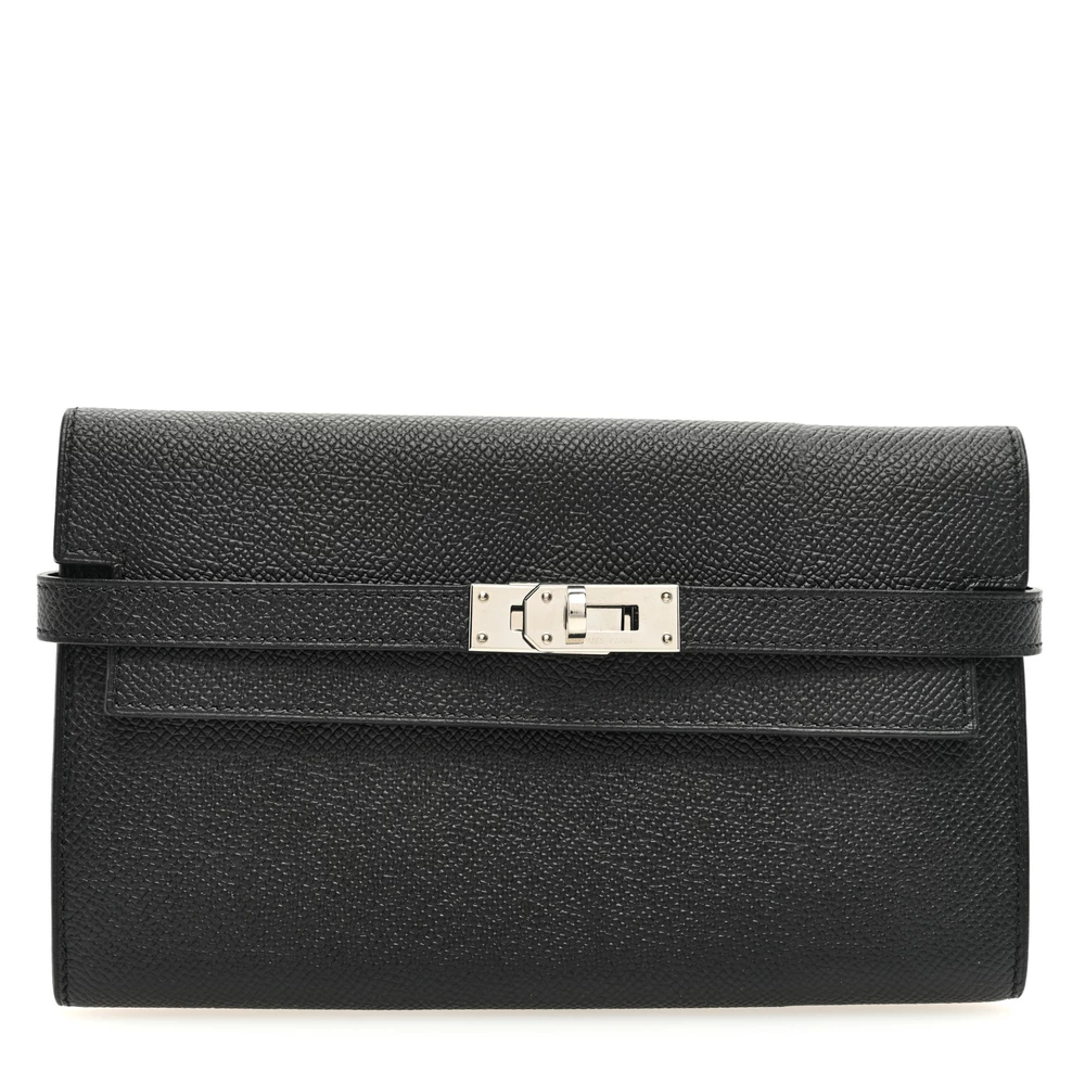 Hermès Epsom Kelly Longue Wallet Black – Premium Replica - Premium Alternative