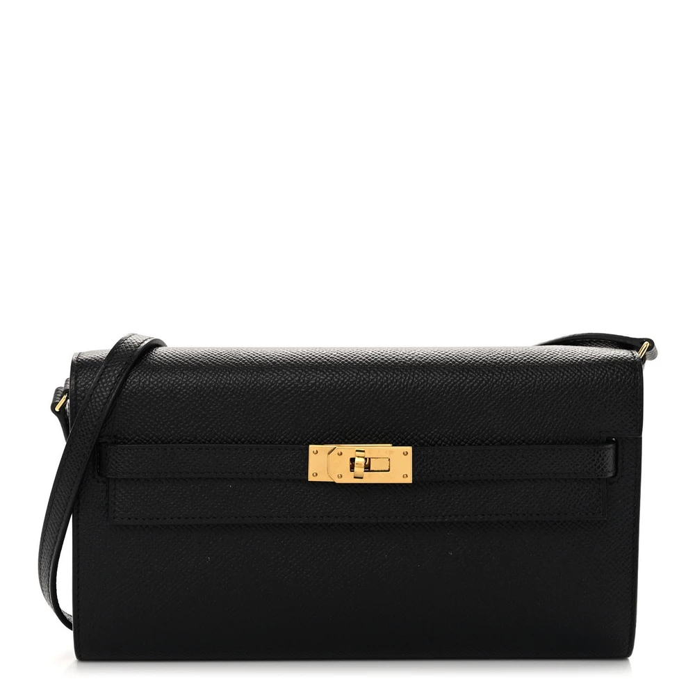 Hermès Epsom Kelly Wallet to Go Black – High-End Inspired - Premium Alternative