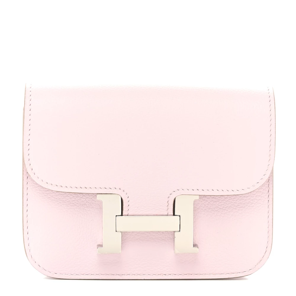 Hermès Evercolor Bi-Color Constance Slim Wallet Mauve Pale Rouge Sellier – Premium Replica - Premium Alternative