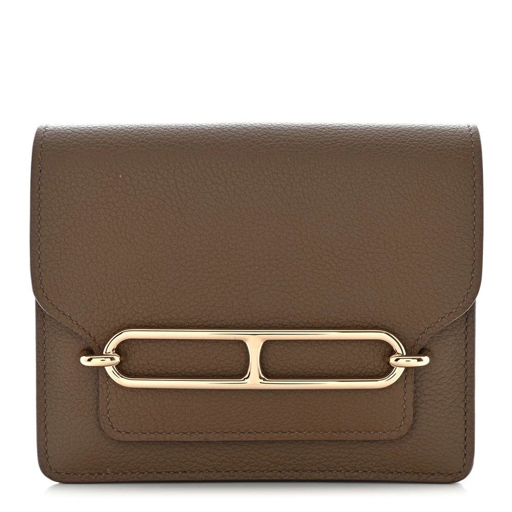 Hermès Evercolor Bi-Color Roulis Slim Wallet Etoupe – Artisan-Grade Dupes - Premium Alternative