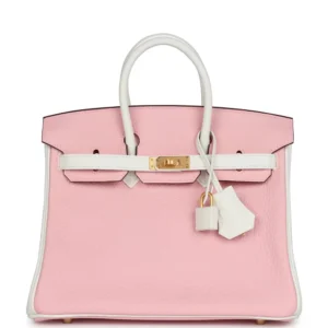 Hermès HSS Birkin Rose Sakura White Clemence - Premium Replica