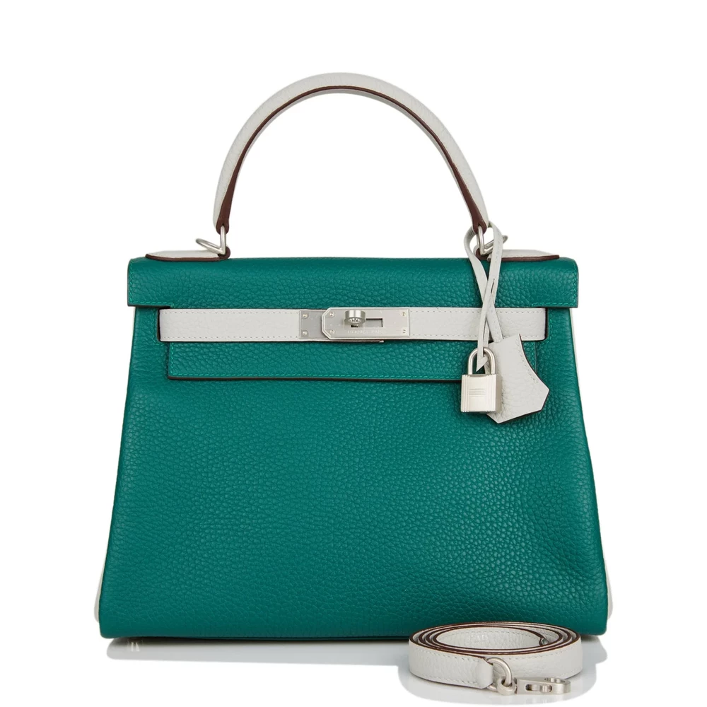 Hermès HSS Kelly 28 Malachite Clemence – Mirror Quality Replicas - Designer Inspired Luxury Bag