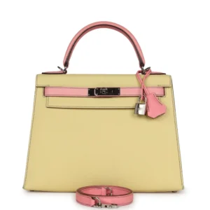 Hermès HSS Kelly 28 Rose Confetti and Jaune Poussin Epsom - Artisan-Grade Dupes