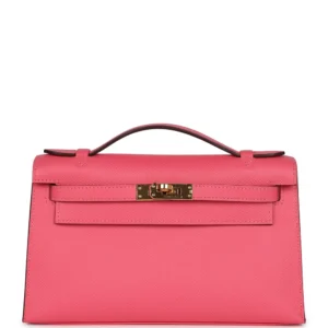 Hermès HSS Kelly Pochette Rose Azalee - Mirror Quality Replicas