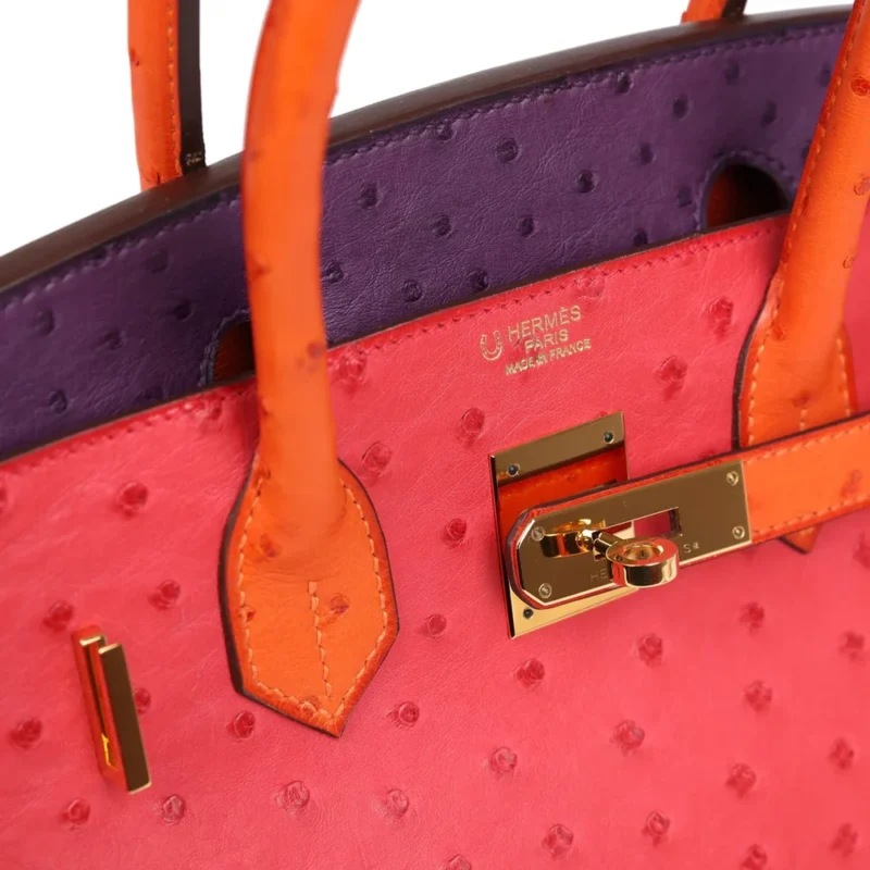 Hermès HSS Tangerine Violet Ostrich - High-End Inspired - Image 2