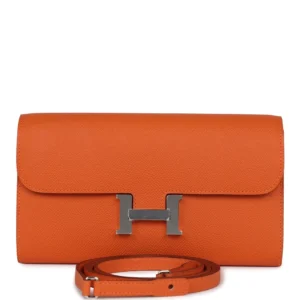 Hermès Hermès Constance Wallet To Go Orange Epsom - High-End Inspired