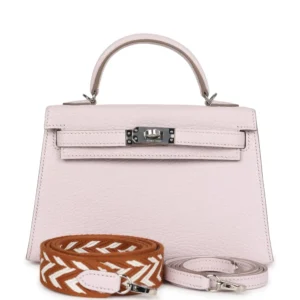 Hermès Kelly 20 Mauve Pale Chevre - High-End Inspired