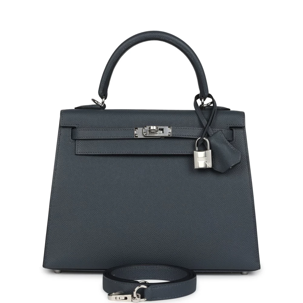 Hermès Kelly 25 Gris Misty Epsom Palladium – Best Replica - Premium Alternative