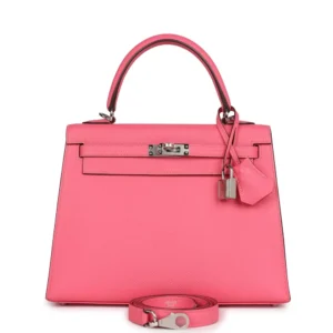 Hermès Kelly 25 Rose Azalee Epsom - High-End Inspired