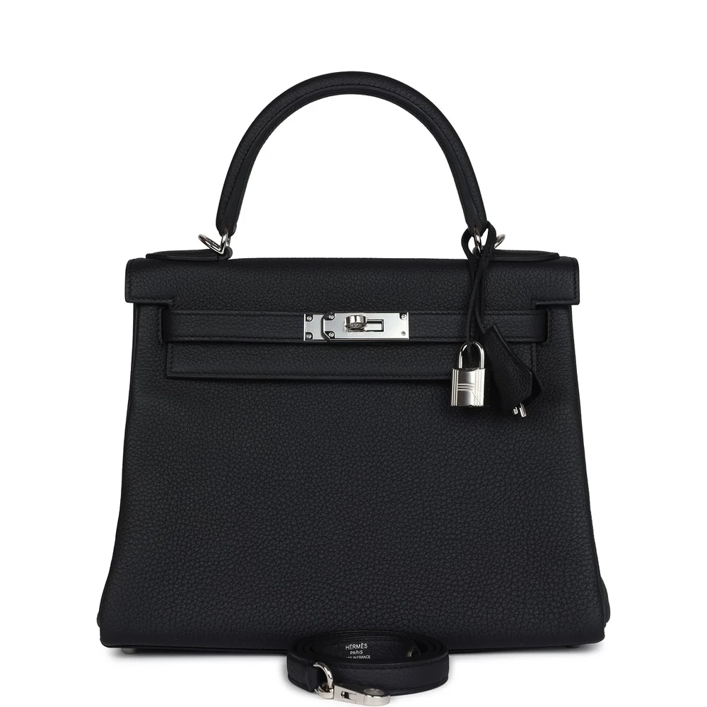 Hermès Kelly 28 Black Togo Palladium – 1:1 Replica - Premium Alternative