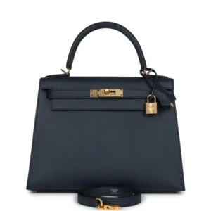 Hermès Kelly 28 Bleu Indigo Epsom - Premium Replica
