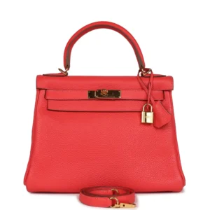 Hermès Kelly 28 Rose Jaipur Clemence - Artisan-Grade Dupes