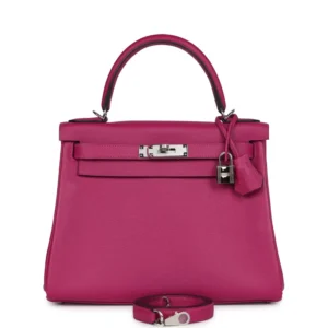 Hermès Kelly 28 Rose Poupre Evercolor - Premium Replica