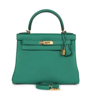 Hermès Kelly 28 Vert Vertigo Clemence - 1:1 Replica