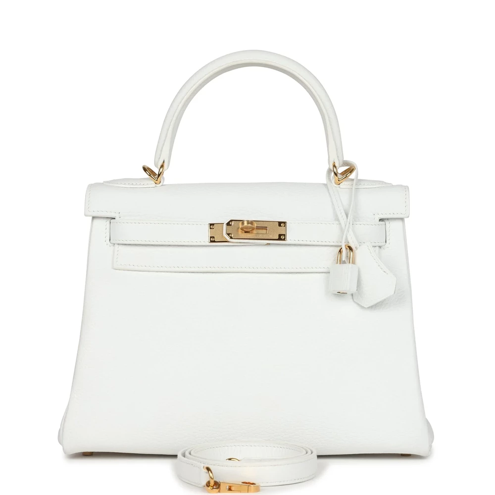 Hermès Kelly 28 White Clemence – Mirror Quality Replicas - Premium Alternative