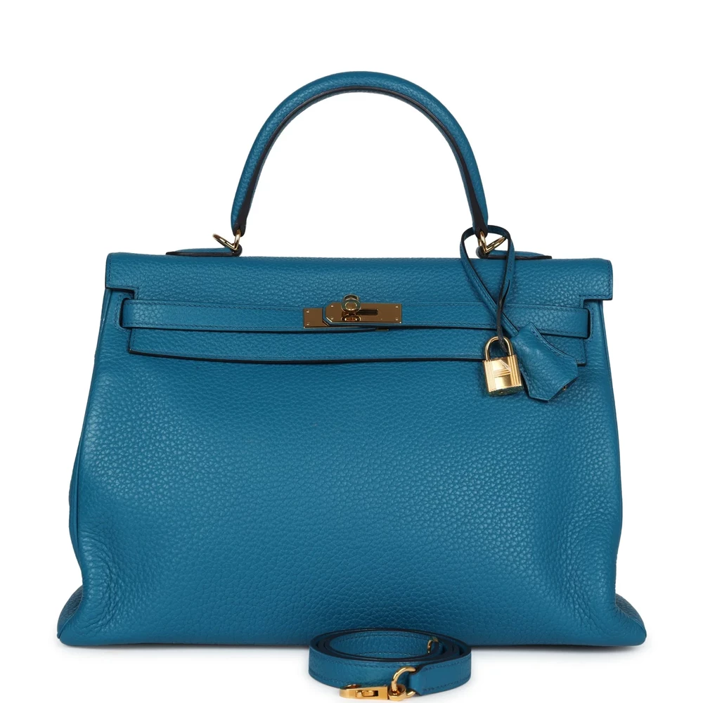 Hermès Kelly 35 Cobalt Clemence – Mirror Quality Replicas - Designer Inspired Luxury Bag
