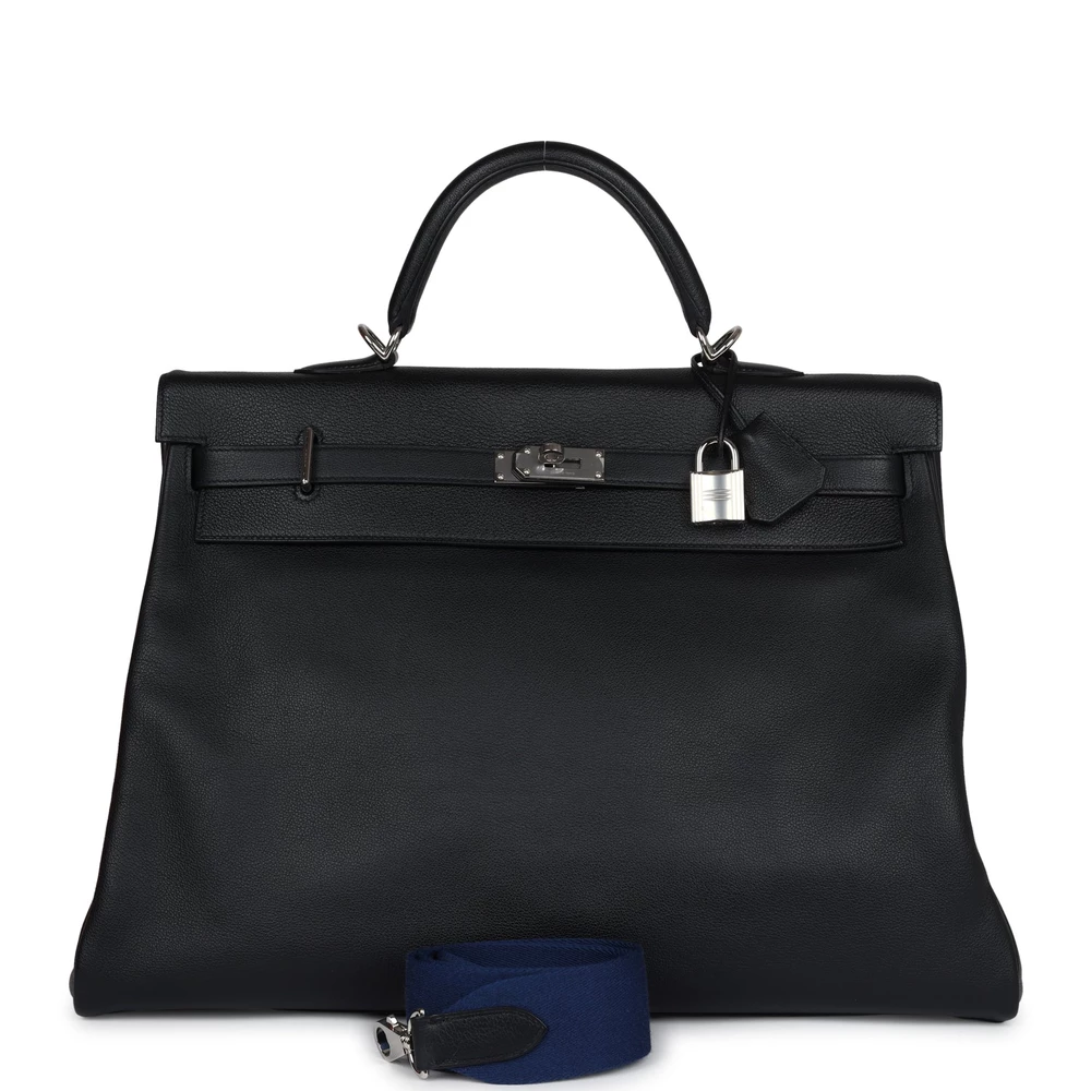 Hermès Kelly 50 Voyage Black Evercolor – Artisan-Grade Dupes - Premium Alternative Bag