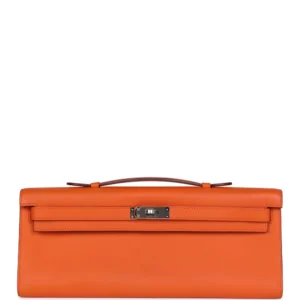 Hermès Kelly Cut Orange Swift Palladium - High-End Inspired