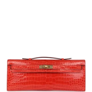 Hermès Kelly Cut Poppy Crocodile - High-End Inspired