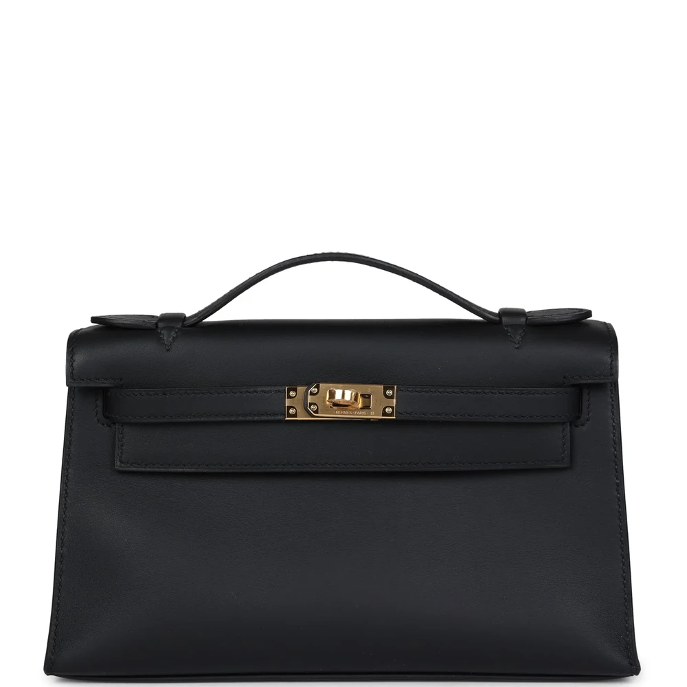 Hermès Kelly Pochette Black Swift Palladium – Artisan-Grade Dupes - Premium Alternative Bag