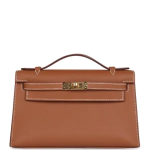 Hermès Kelly Pochette Gold Swift Gold - Artisan-Grade Dupes