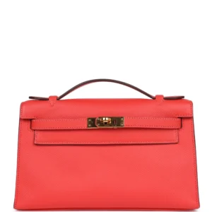 Hermès Kelly Pochette Rose Jaipur Epsom - High-End Inspired