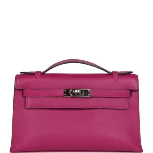 Hermès Kelly Pochette Rose Pourpre Swift - High-End Inspired