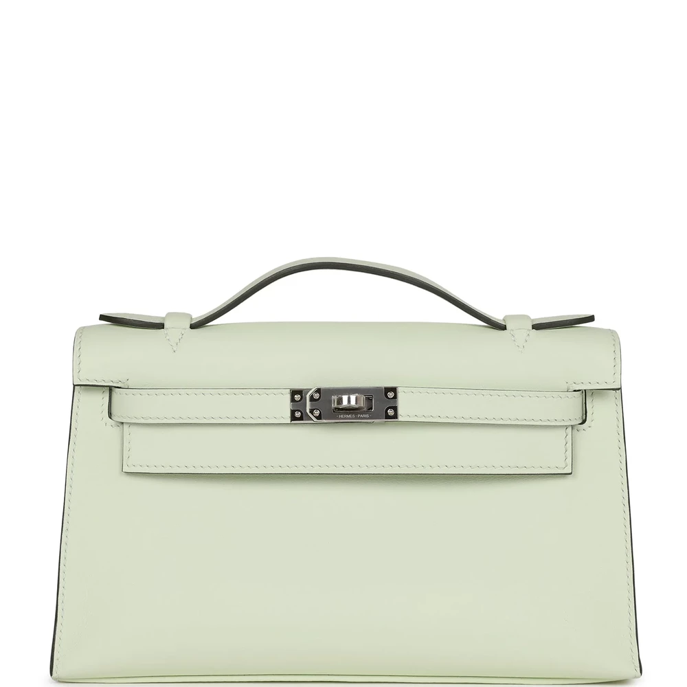 Hermès Kelly Pochette Vert Fizz – Best Replica - Designer Inspired Luxury Bag